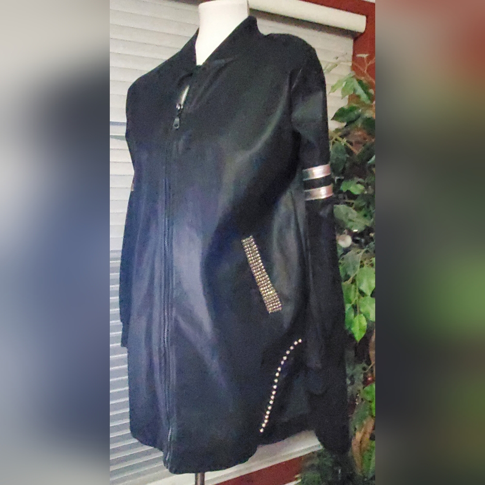 New Chic Black Women's Cape with Silver Accents